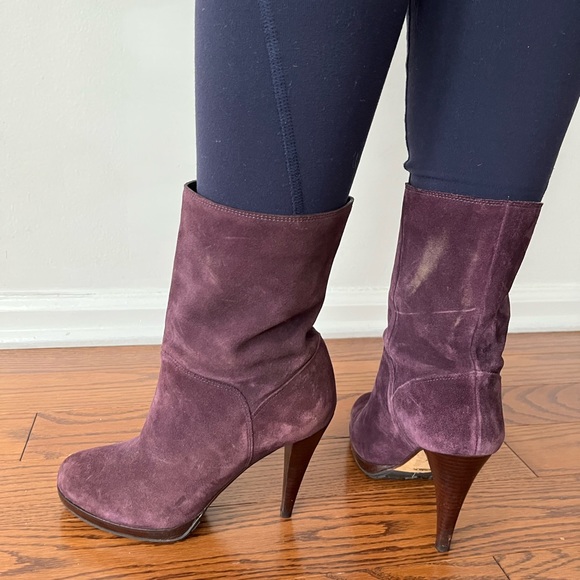 Cole Haan Air Kennedy Purple Suede ankle boots - Picture 2 of 6